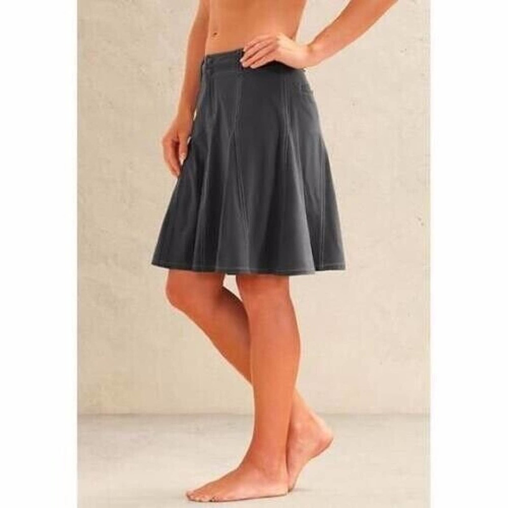 Athleta | Whatever Skort Skirt Size 2 Gray Embroidered Lined Mini